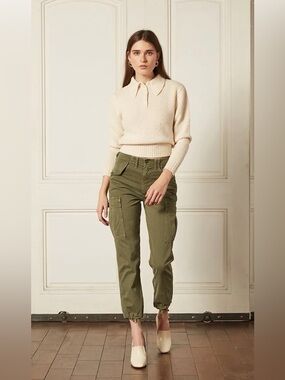 Boyish The Kai High Waisted Cargo Pants - Army Green Jeans Size 25